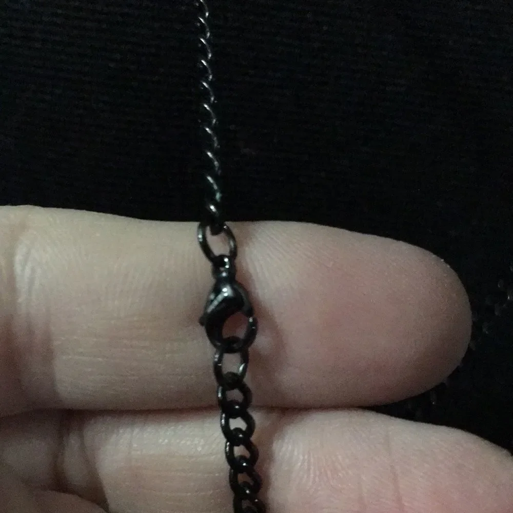 Stainless Steel Men’s Black Cross with Sapphire